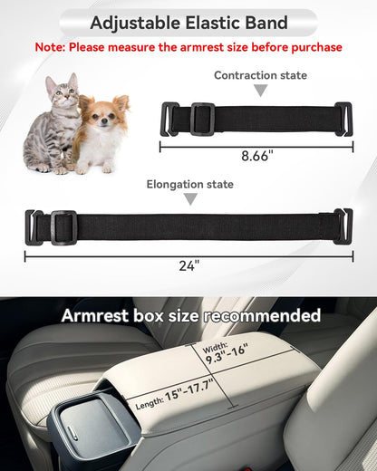 Dog Car Seats for Small Dogs with Safe Protection Hooks, Small Dog Car Seat with Upgraded Safety Tethers, Washable Cushion, Center Console Dog Car Seat for Pets under 8 Lbs (Light Grey)