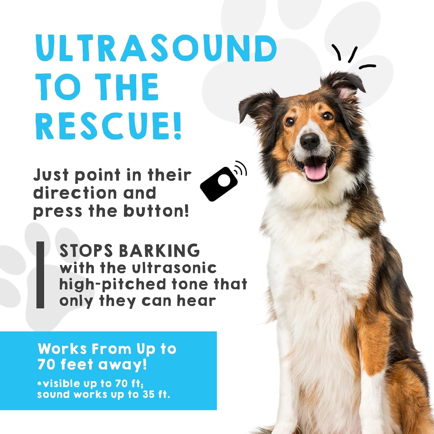 New Rechargeable Anti-Barking Device, Ultrasonic Dog Trainer & Behavior Corrector, No Shock Bark Collar Alternative, Long-Range, Effective Pet Training Tool, Safe for Dogs and Humans