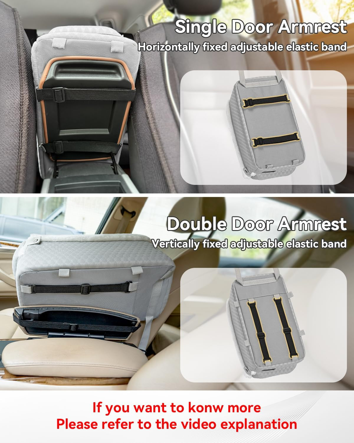 Dog Car Seats for Small Dogs with Safe Protection Hooks, Small Dog Car Seat with Upgraded Safety Tethers, Washable Cushion, Center Console Dog Car Seat for Pets under 8 Lbs (Light Grey)