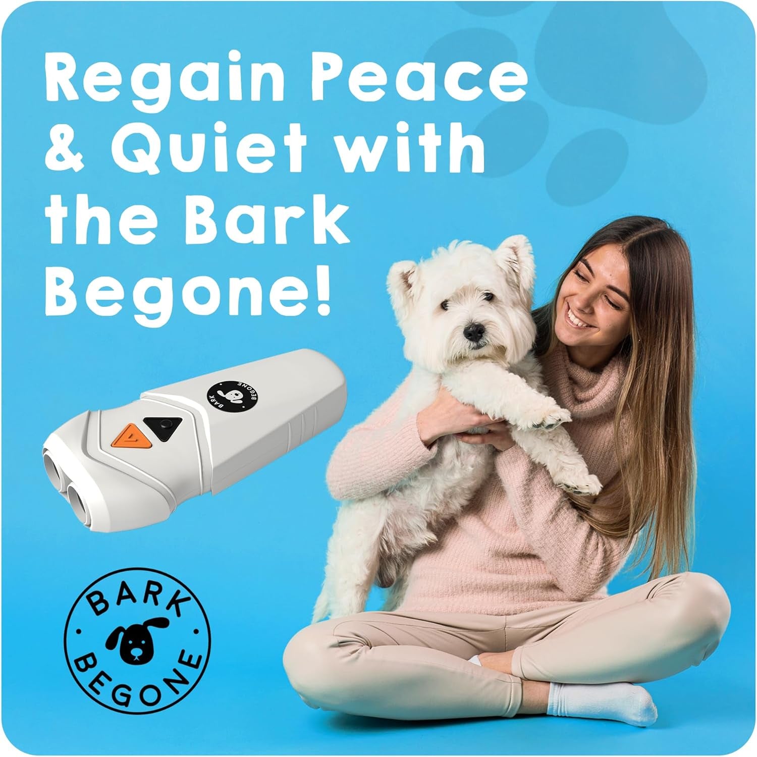 New Rechargeable Anti-Barking Device, Ultrasonic Dog Trainer & Behavior Corrector, No Shock Bark Collar Alternative, Long-Range, Effective Pet Training Tool, Safe for Dogs and Humans