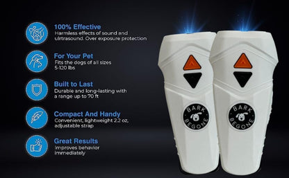 New Rechargeable Anti-Barking Device, Ultrasonic Dog Trainer & Behavior Corrector, No Shock Bark Collar Alternative, Long-Range, Effective Pet Training Tool, Safe for Dogs and Humans