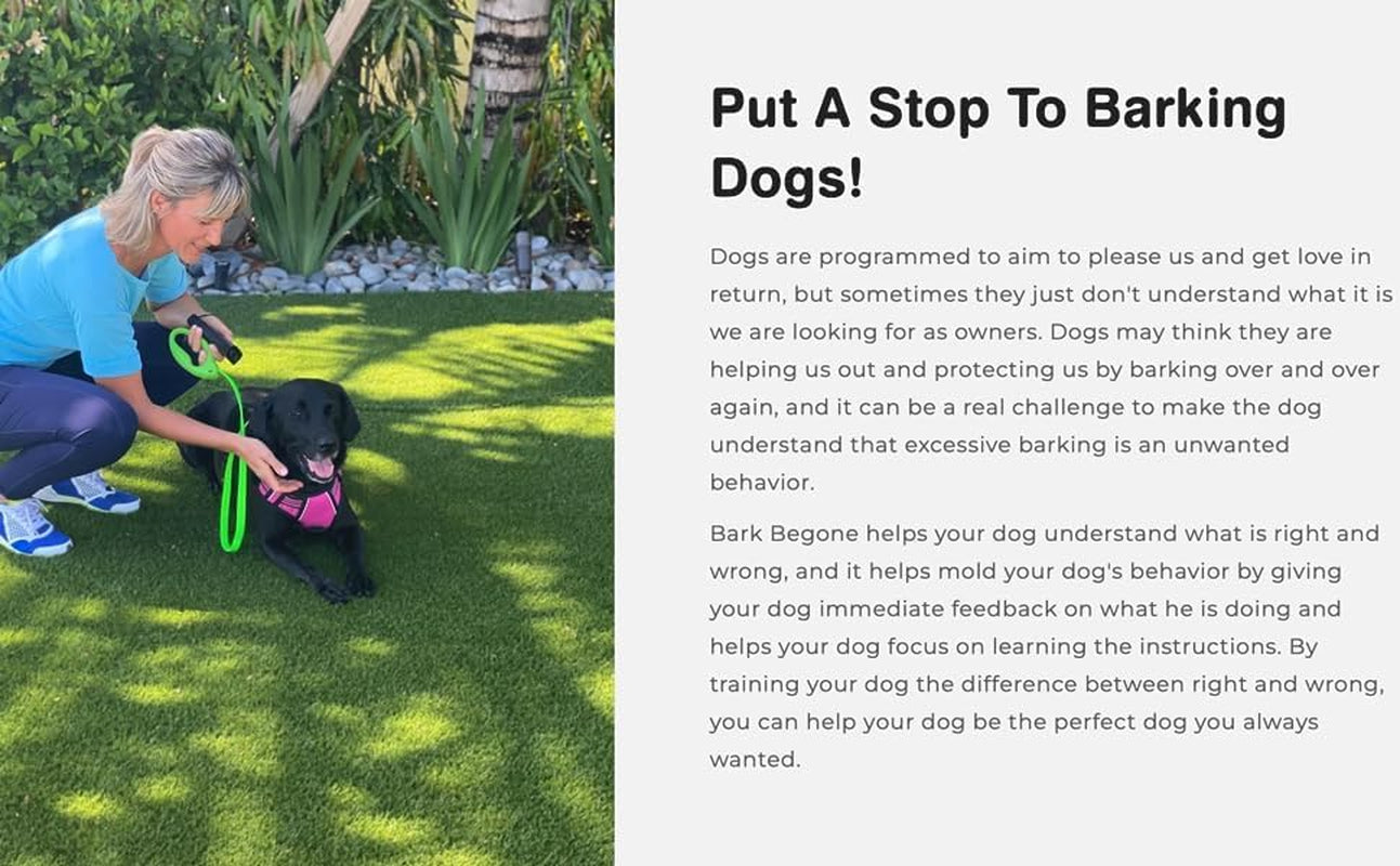 New Rechargeable Anti-Barking Device, Ultrasonic Dog Trainer & Behavior Corrector, No Shock Bark Collar Alternative, Long-Range, Effective Pet Training Tool, Safe for Dogs and Humans